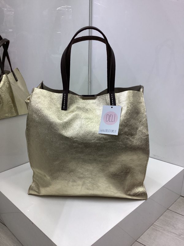 Shopper laminata oro