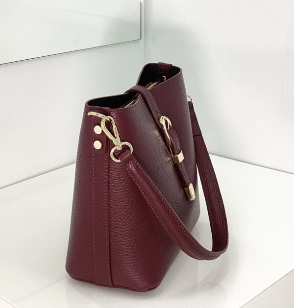 Borsa Buckle bordeaux - immagine 3
