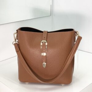 Borsa Buckle cuoio