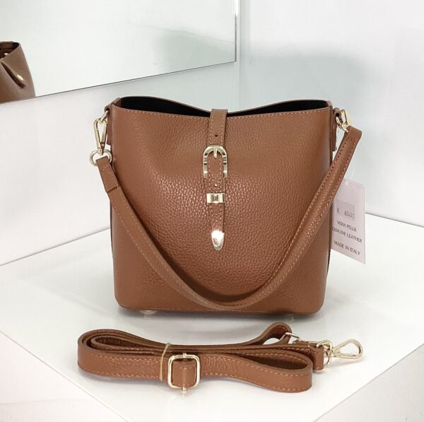 Borsa Buckle cuoio - immagine 2