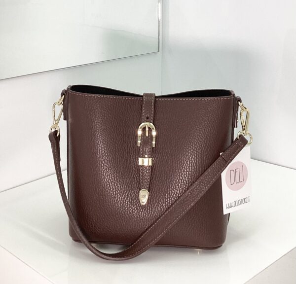 Borsa Buckle marrone