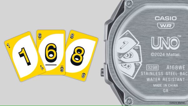 Orologio Casio digitale A168WEUC-1A in collaborazione con UNO™ - immagine 5