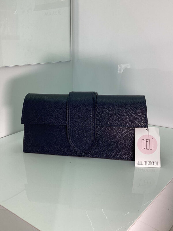 Clutch Trapezio blu