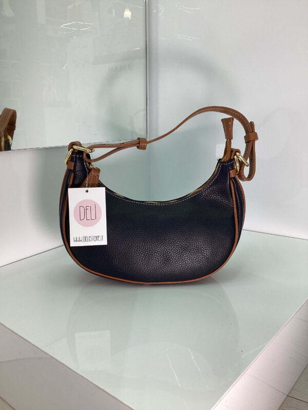 Borsa Easy One blu e marrone