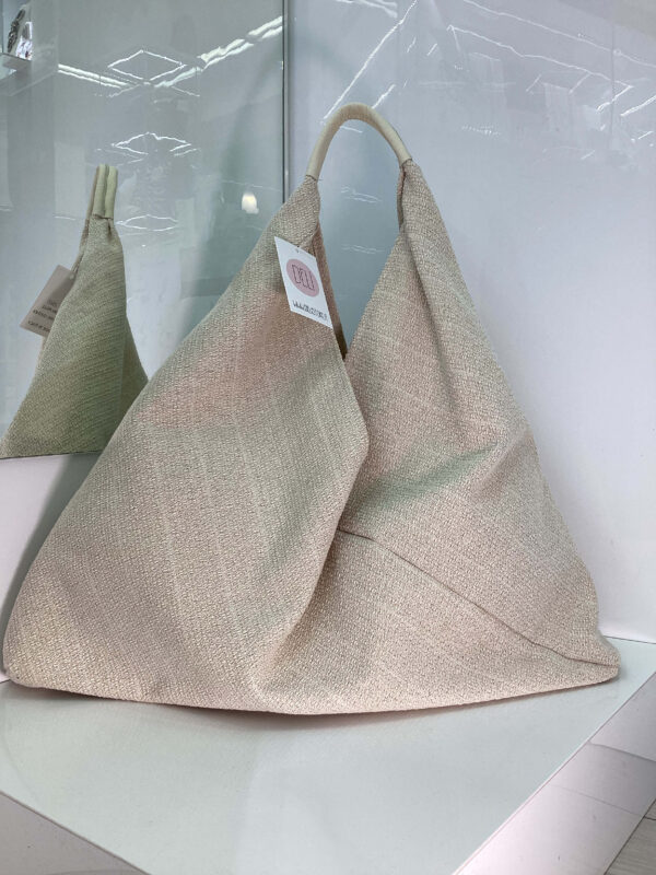 Borsa Nami bianca e oro