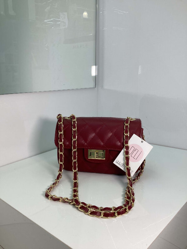 Borsa Matelassé bordeaux - immagine 3