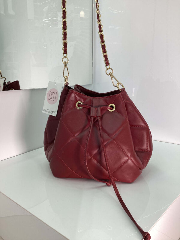 Borsa Coulisse Rombi bordeaux