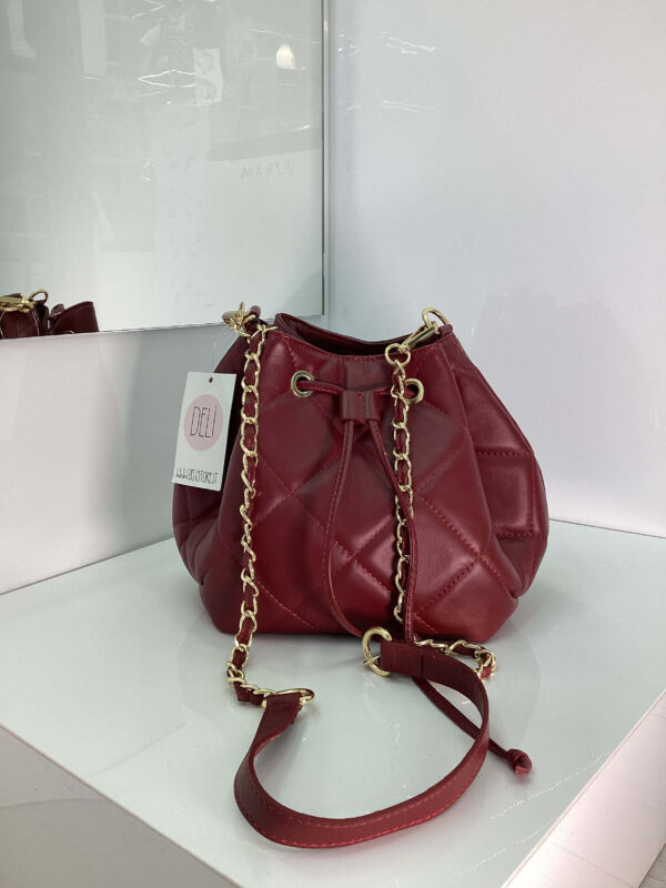 Borsa Coulisse Rombi bordeaux - immagine 2