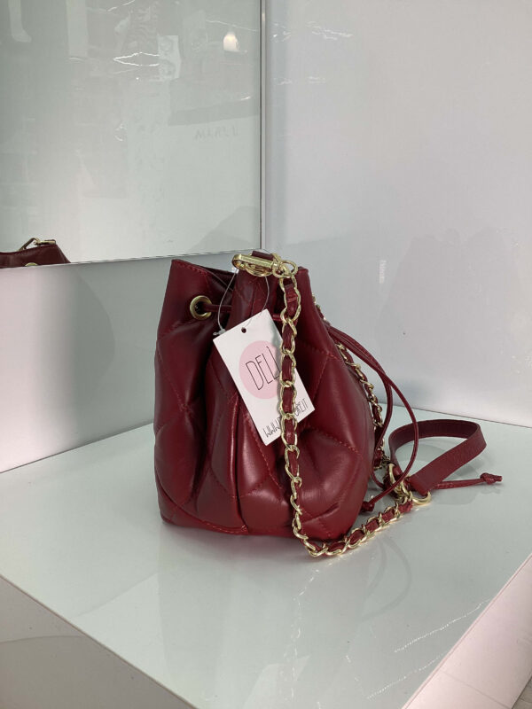 Borsa Coulisse Rombi bordeaux - immagine 3