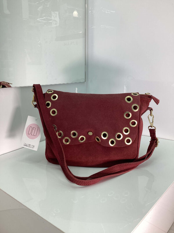 Borsa Borchie bordeaux
