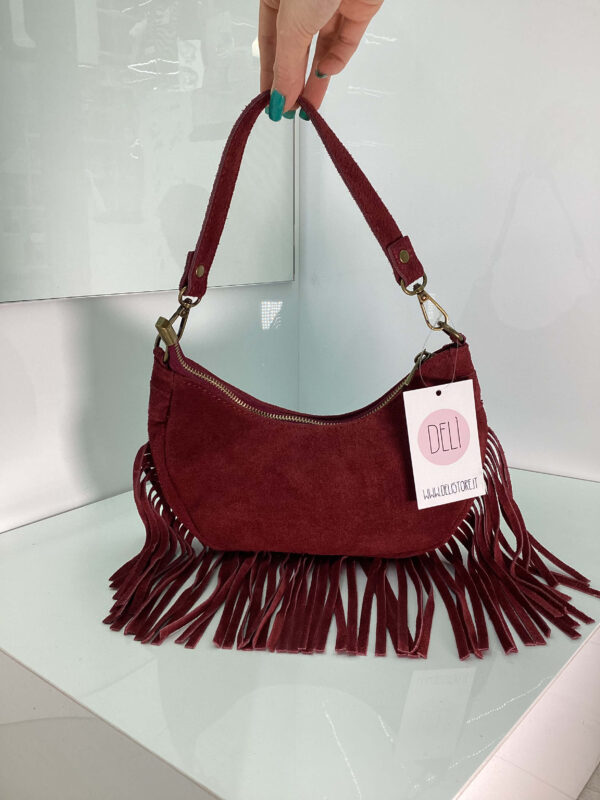 Clutch Frangia bordeaux