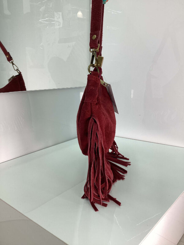 Clutch Frangia bordeaux - immagine 2