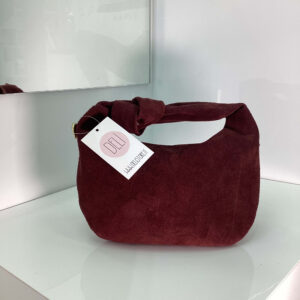 Borsa Nodo Suede bordeaux