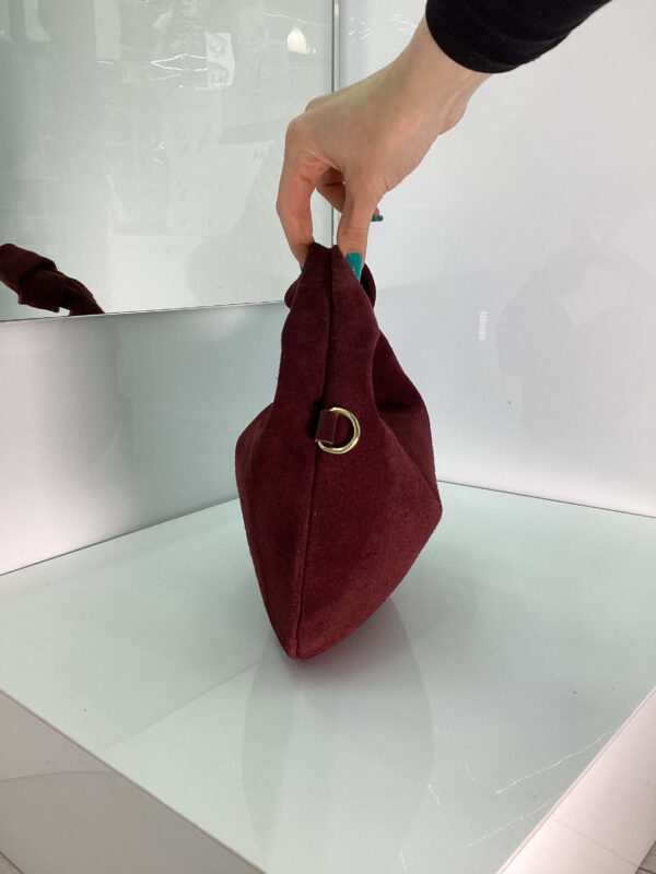 Borsa Nodo Suede bordeaux - immagine 3