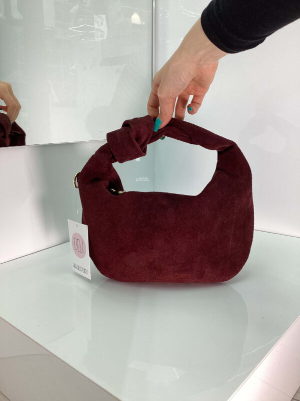 Borsa Nodo Suede bordeaux - immagine 2
