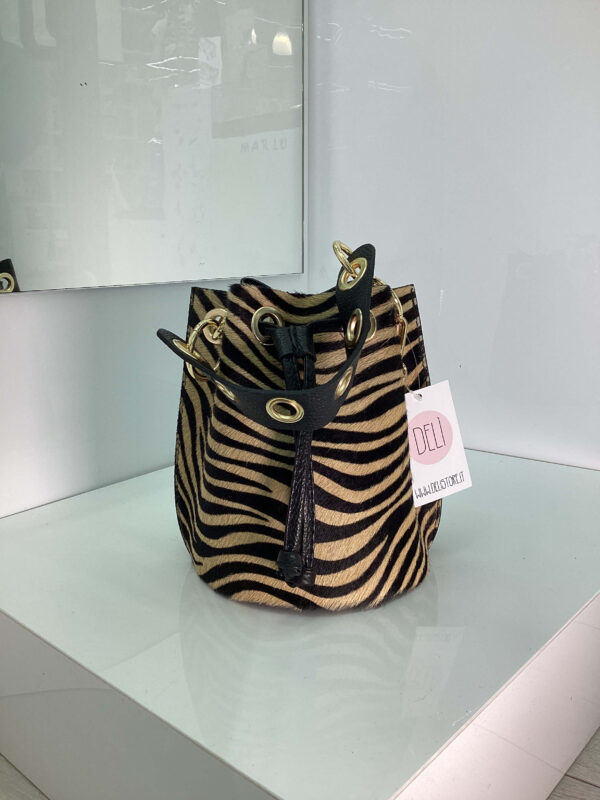 Borsa Savana zebrata marrone
