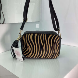 Borsa Daisy zebrata marrone