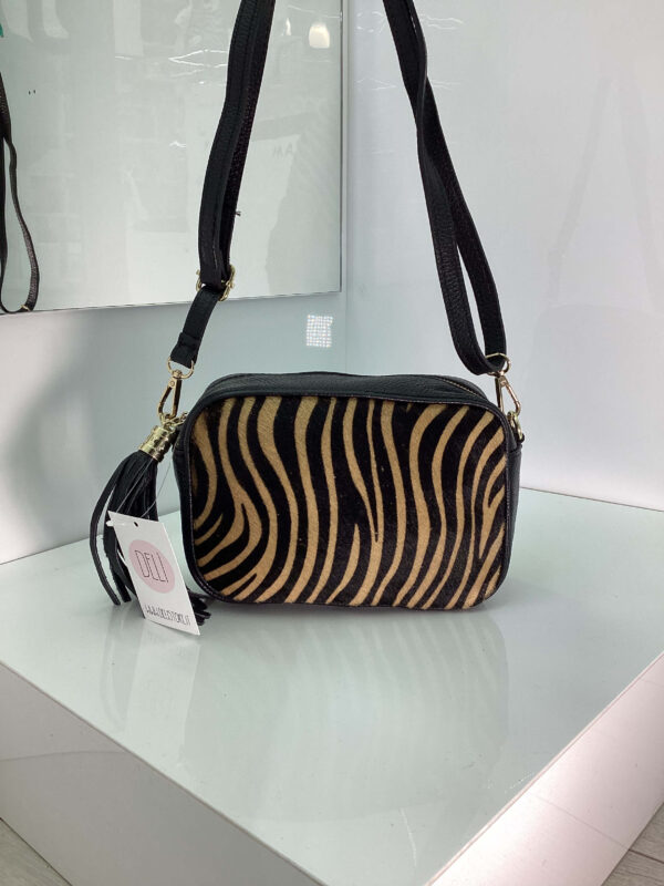 Borsa Daisy zebrata marrone