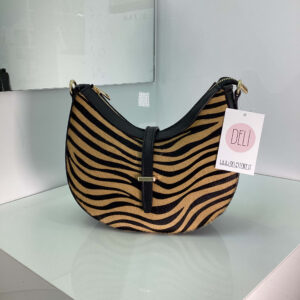 Borsa Naila zebrata marrone