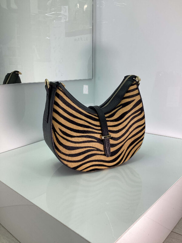 Borsa Naila zebrata marrone - immagine 2