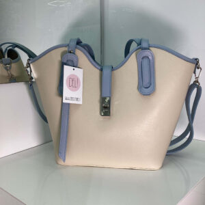 Borsa Cuore maxi panna e celeste