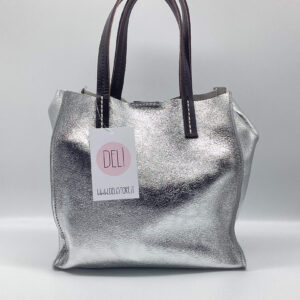 Shopper Luce mini argento