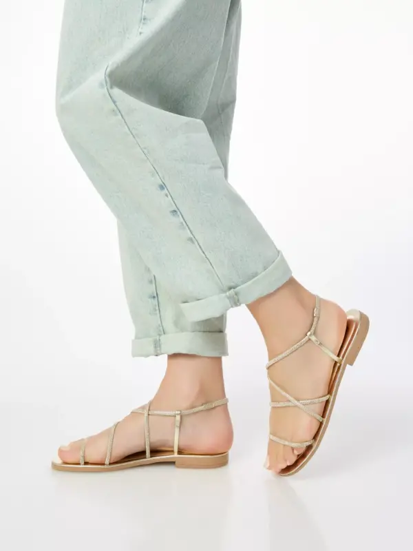 Sandalo Strass Flat platino - immagine 5