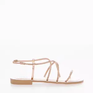Sandalo Strass Flat rose-gold
