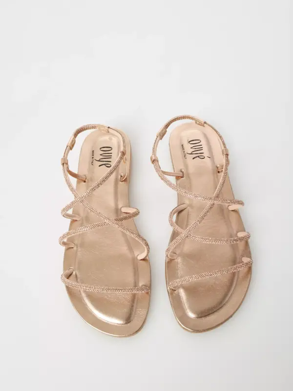 Sandalo Strass Flat rose-gold - immagine 2