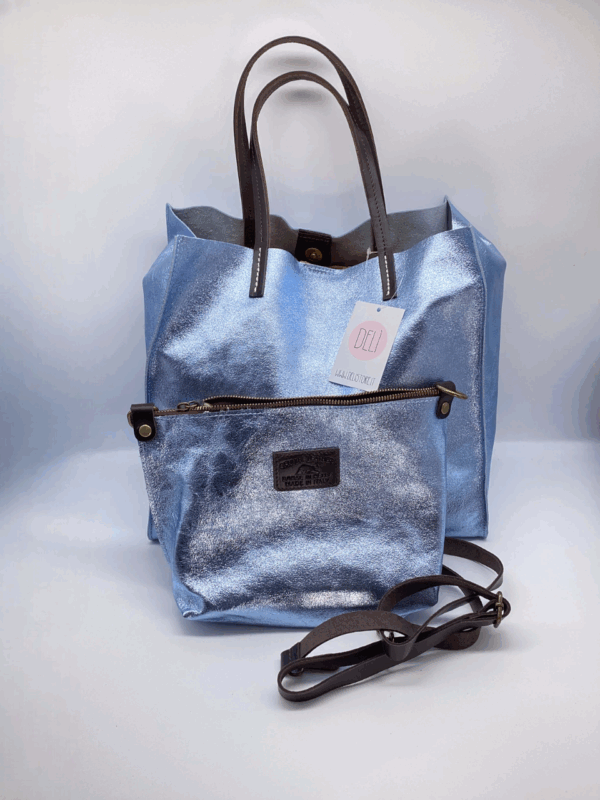 Shopper Luce maxi azzurra - immagine 3