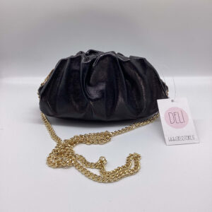 Pochette mini laminata nera
