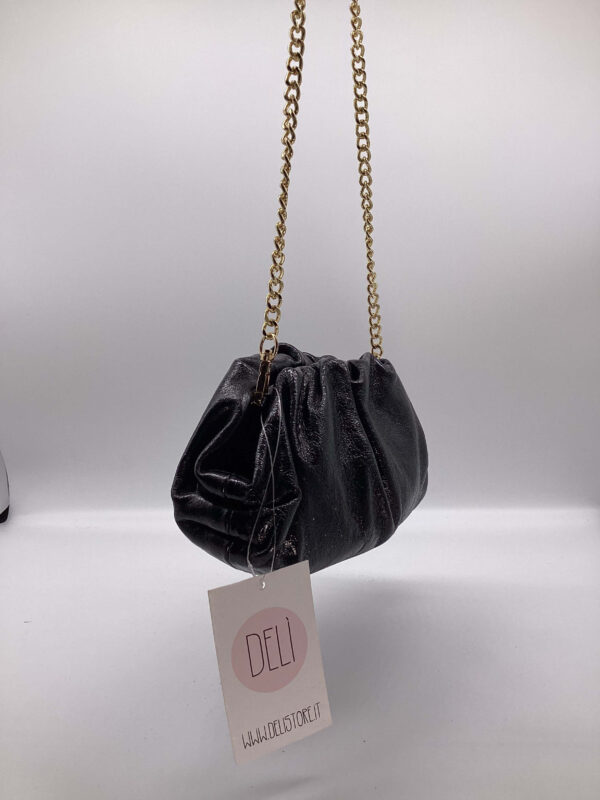 Pochette mini laminata nera - immagine 3