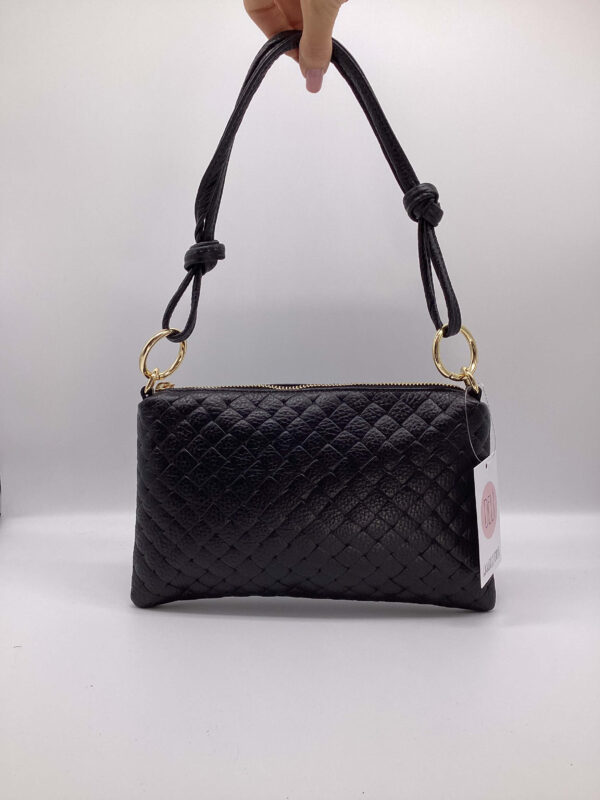 Borsa Rings Mini Quadro nera - immagine 3
