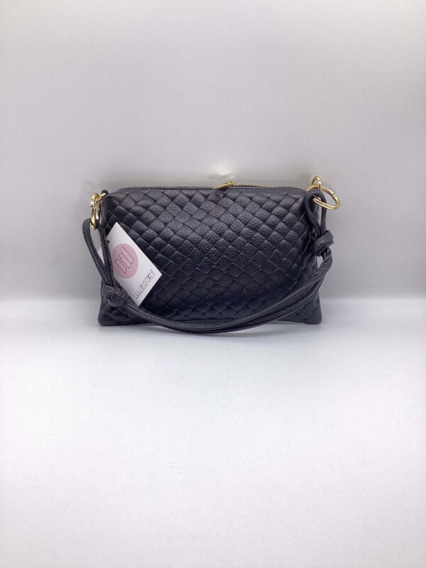 Borsa Rings Mini Quadro nera