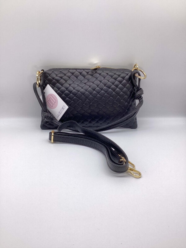 Borsa Rings Mini Quadro nera - immagine 4