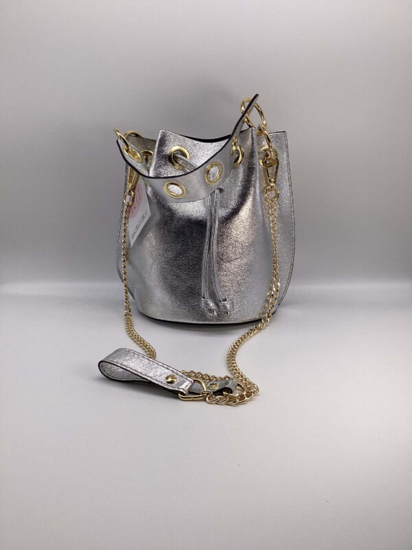 Borsa Bucket Chic argento - immagine 4