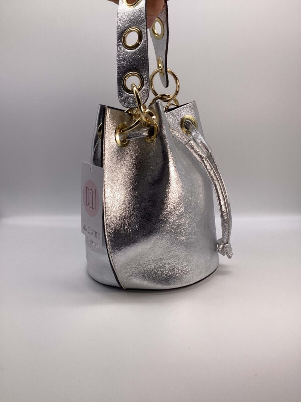 Borsa Bucket Chic argento - immagine 5