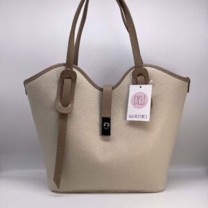 Borsa Cuore maxi panna e beige