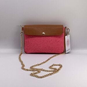 Mini bag Portofino cuoio e rosa