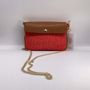 Mini bag Portofino cuoio e rossa