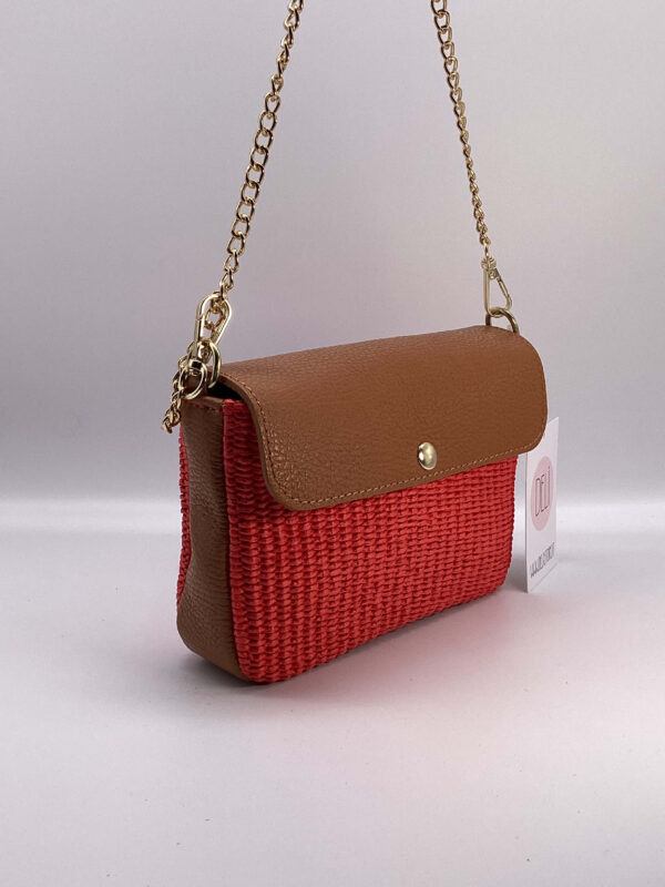Mini bag Portofino cuoio e rossa - immagine 2