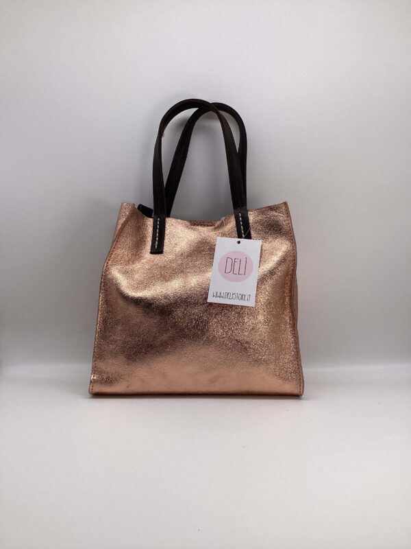 Shopper Luce mini oro rosa