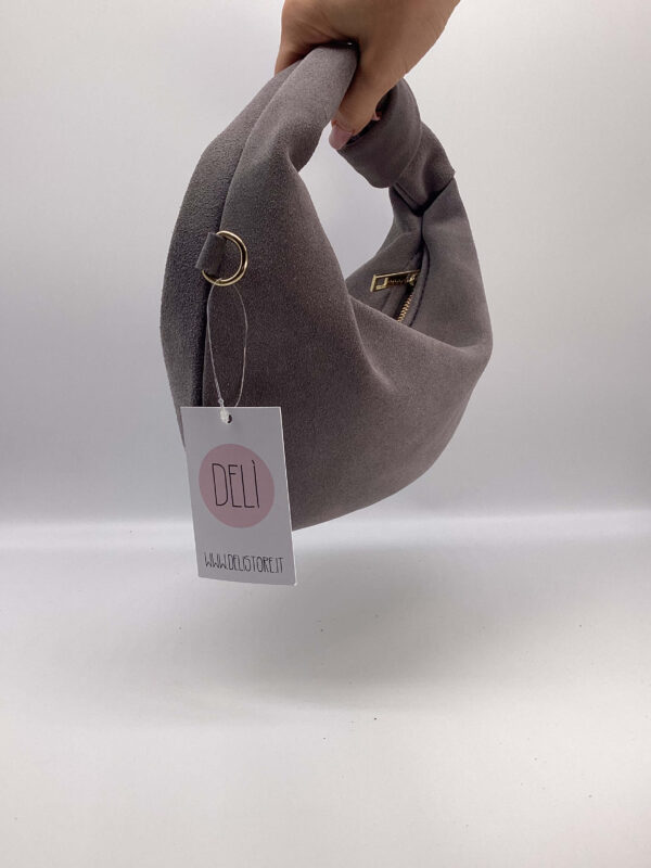 Borsa Nodo Suede grigia - immagine 3
