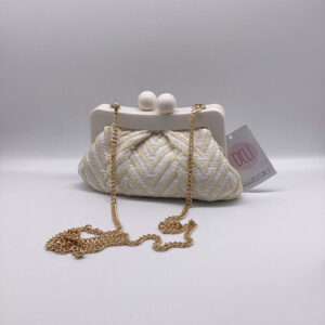 Clutch Colette bianca e crema