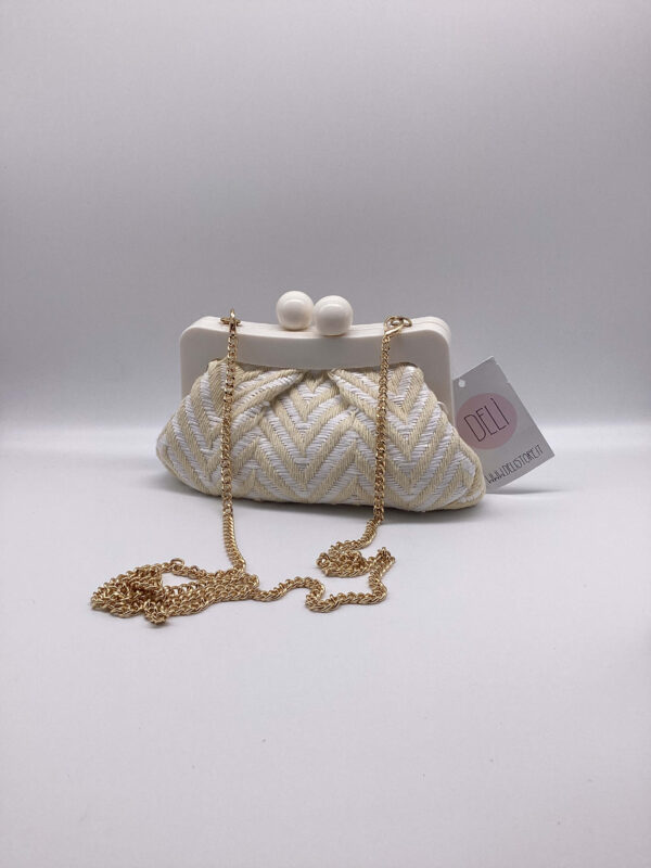 Clutch Colette bianca e crema