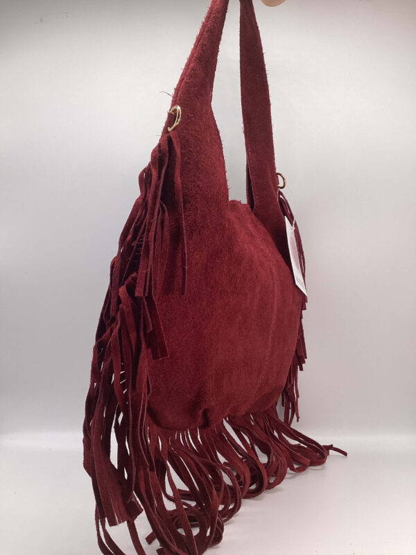 Borsa Paris Frange Camoscio bordeaux - immagine 3
