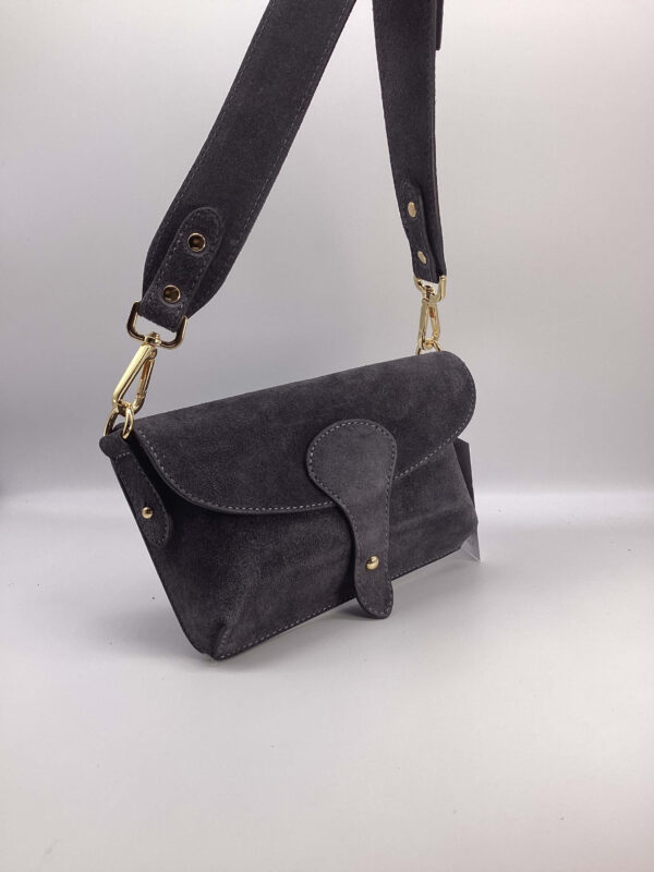 Clutch Sofia Camoscio grigia