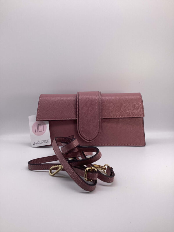 Clutch Trapezio rosa antico - immagine 2