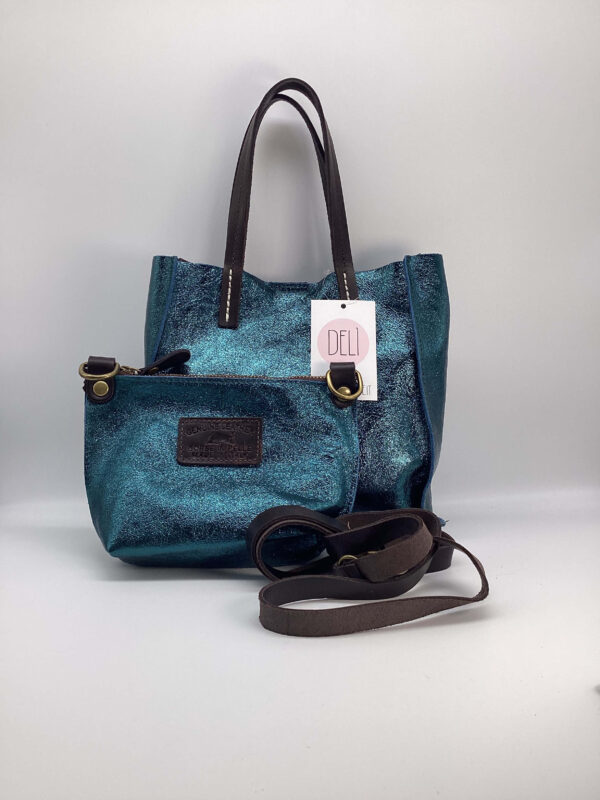 Shopper Luce mini verde ottanio - immagine 2