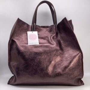 Shopper Luce maxi marrone violaceo